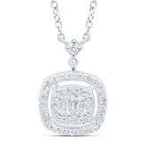 1/4CTW-DIA P1 GIFT CUSHION NECKLACE (18 INCH)